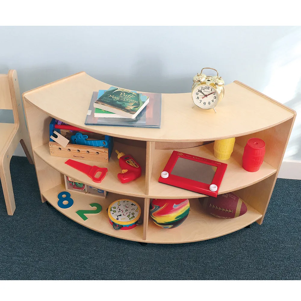 Quarter Circle Unit with Outer Shelves