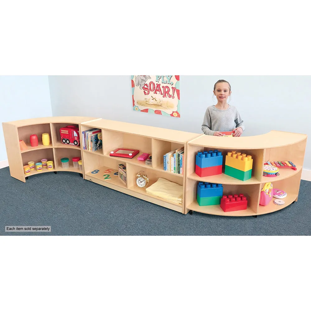 Quarter Circle Unit with Outer Shelves