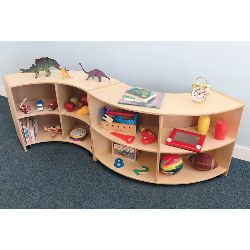 Quarter Circle Unit with Outer Shelves