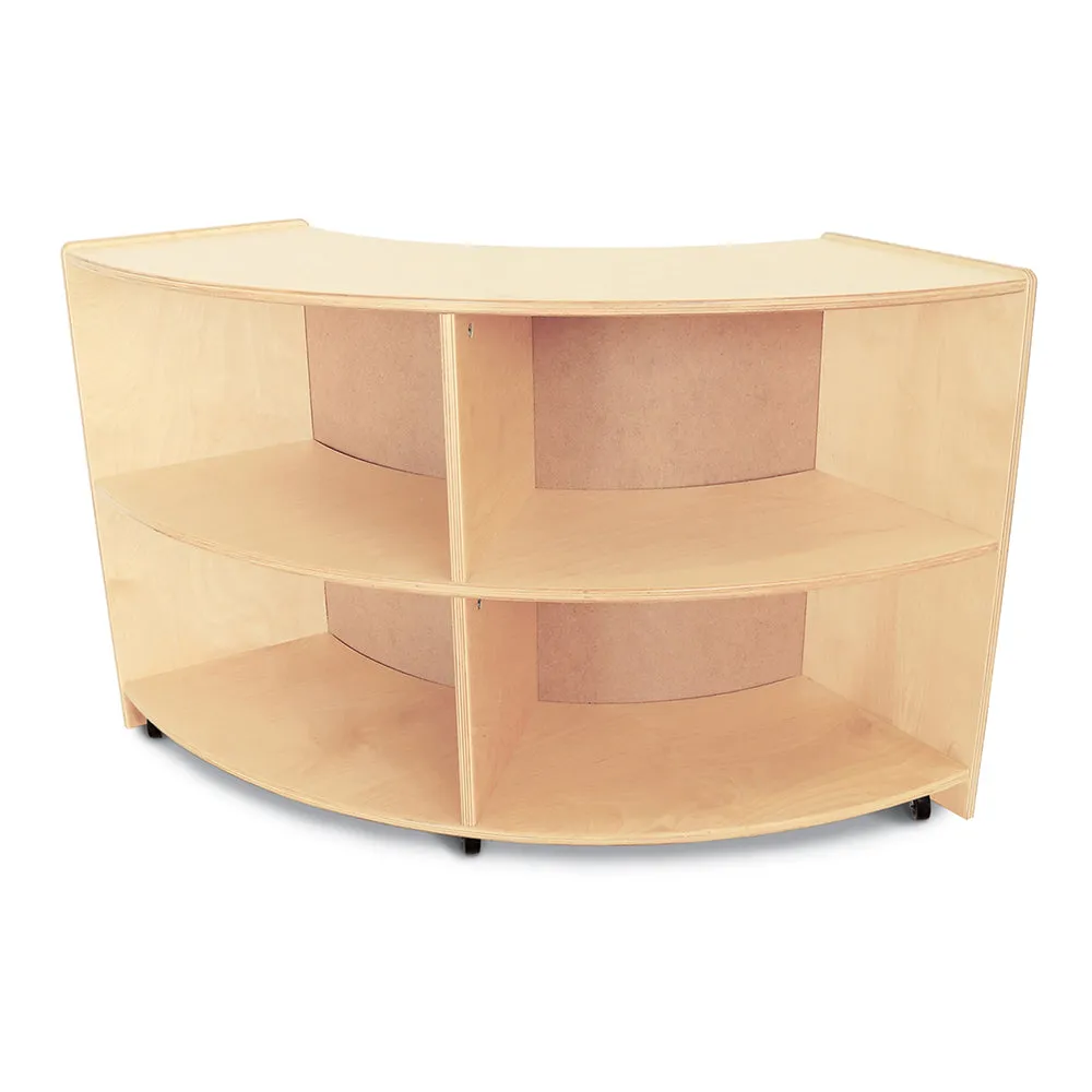 Quarter Circle Unit with Outer Shelves