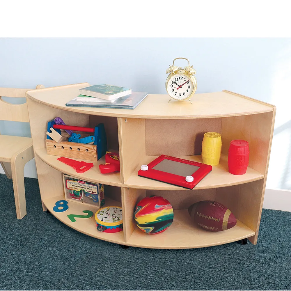 Quarter Circle Unit with Outer Shelves