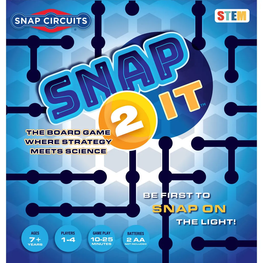 Snap Circuits Snap-2-It STEM Board Game for Ages 7 