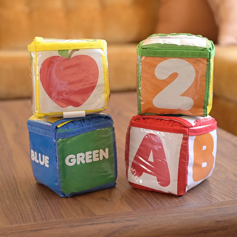 Stacking Blocks with Photo Pockets | 4-Piece Soft Foam Learning Set