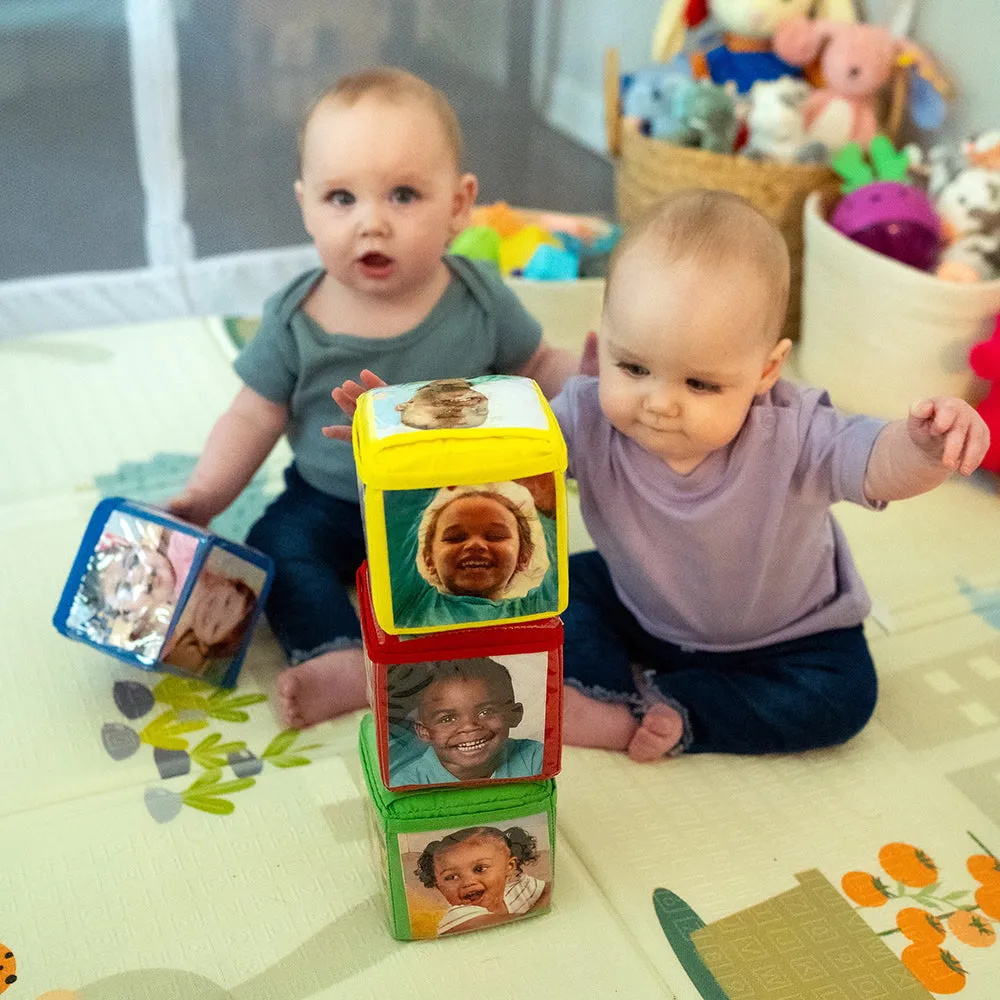 Stacking Blocks with Photo Pockets | 4-Piece Soft Foam Learning Set