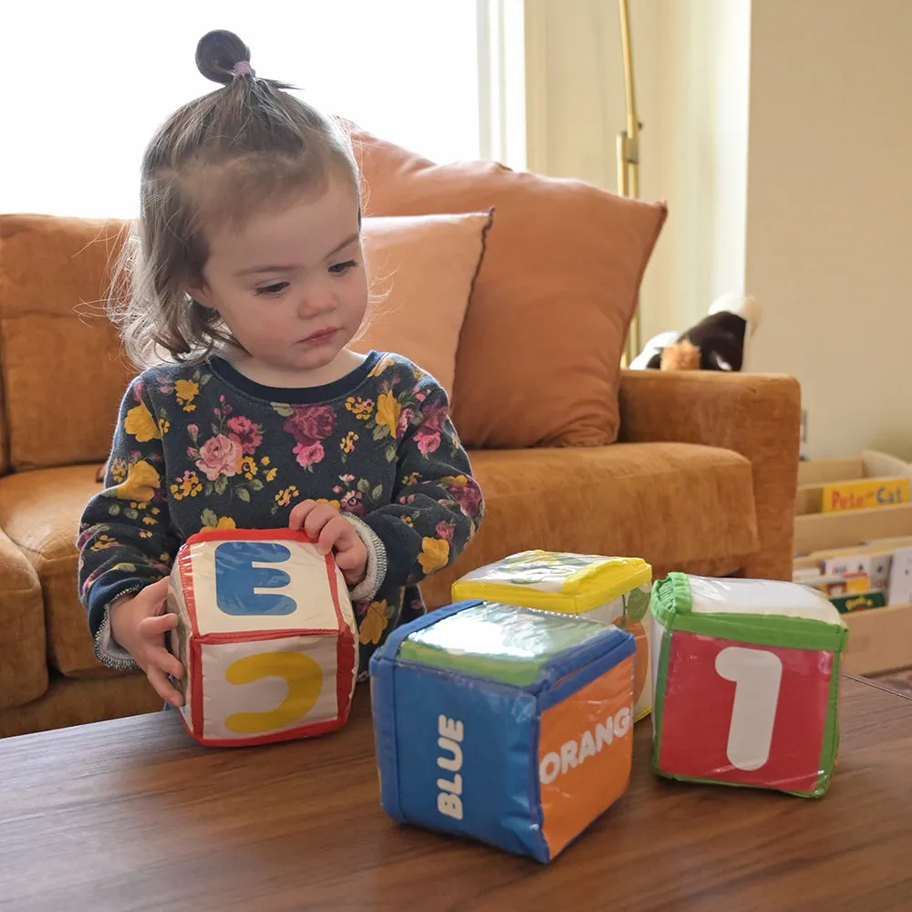 Stacking Blocks with Photo Pockets | 4-Piece Soft Foam Learning Set