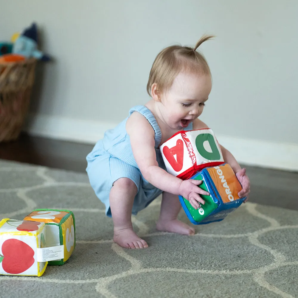 Stacking Blocks with Photo Pockets | 4-Piece Soft Foam Learning Set