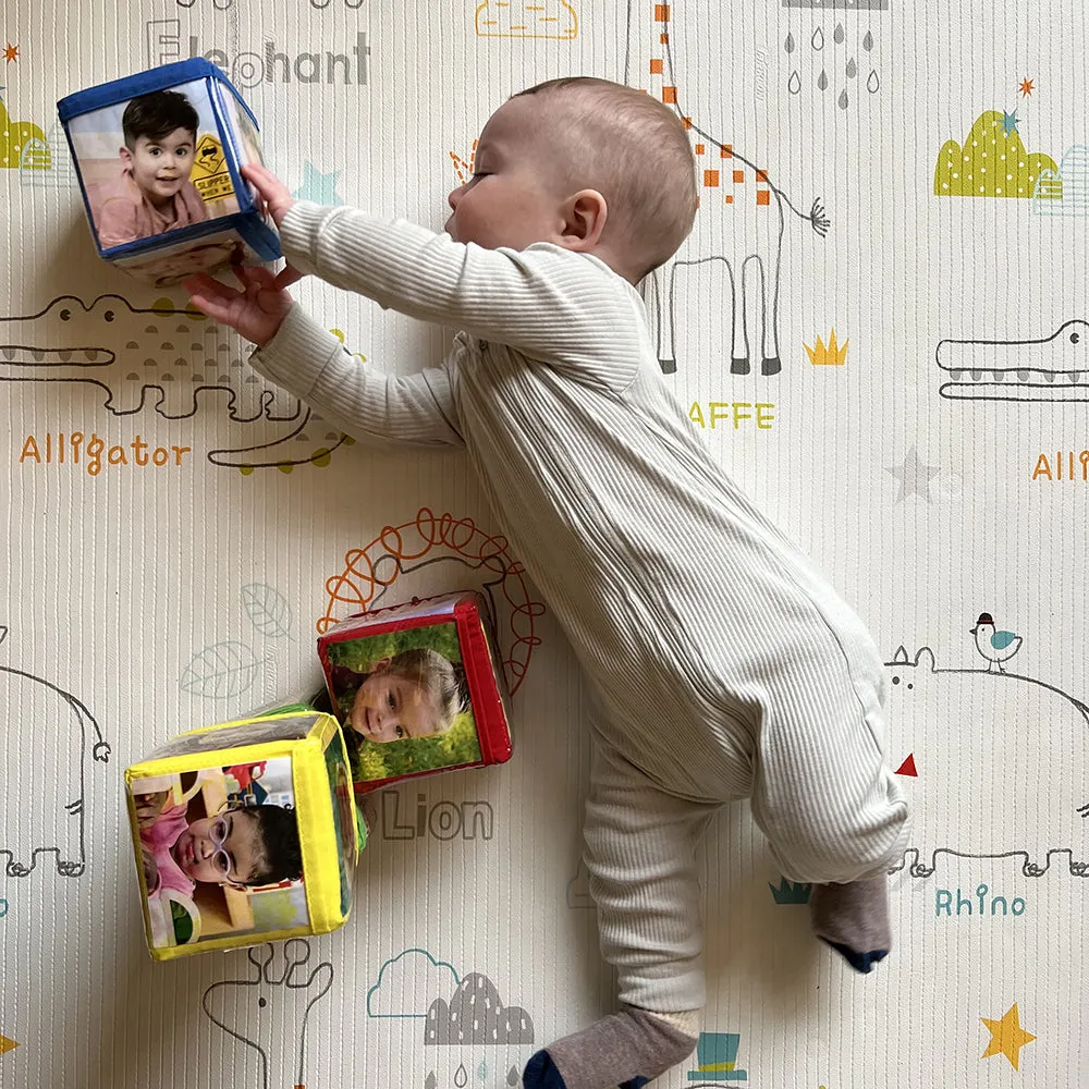 Stacking Blocks with Photo Pockets | 4-Piece Soft Foam Learning Set