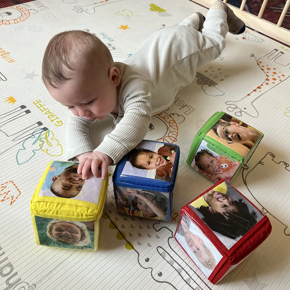 Stacking Blocks with Photo Pockets | 4-Piece Soft Foam Learning Set