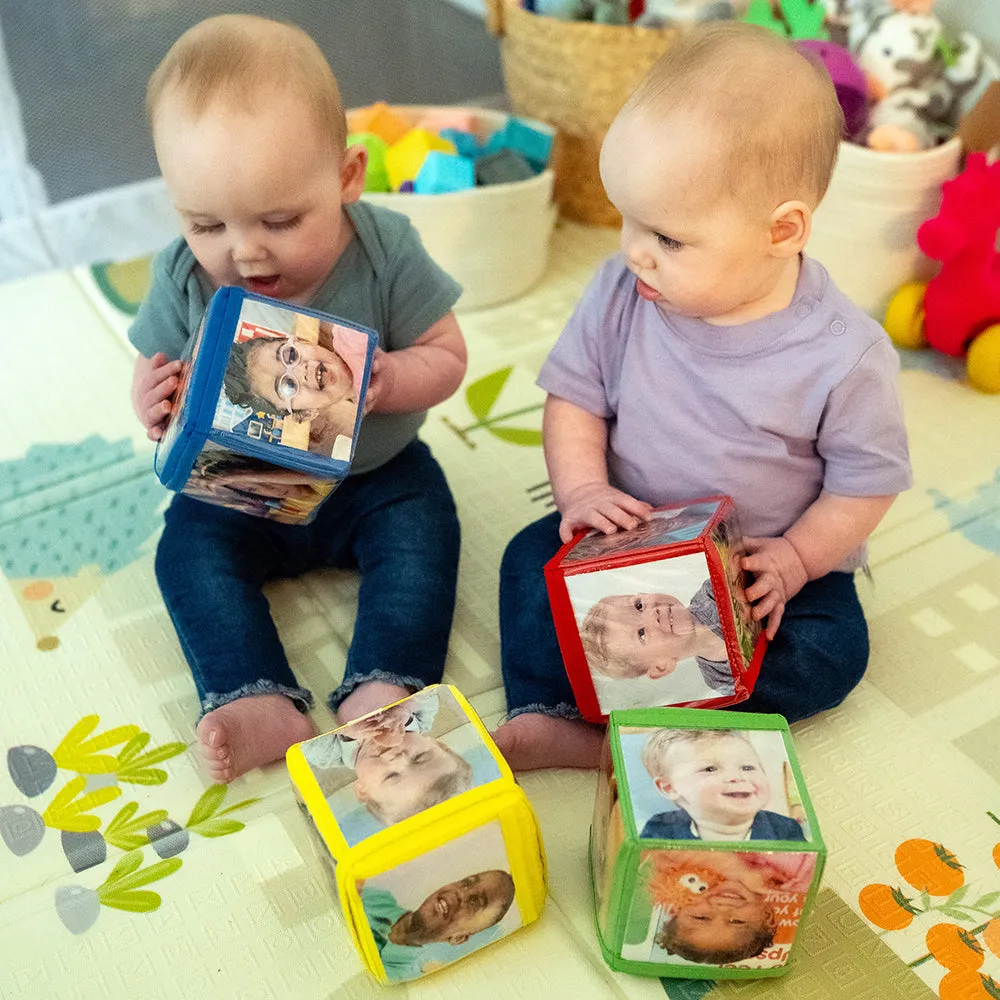 Stacking Blocks with Photo Pockets | 4-Piece Soft Foam Learning Set