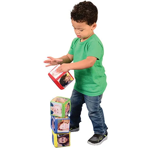 Stacking Blocks with Photo Pockets | 4-Piece Soft Foam Learning Set