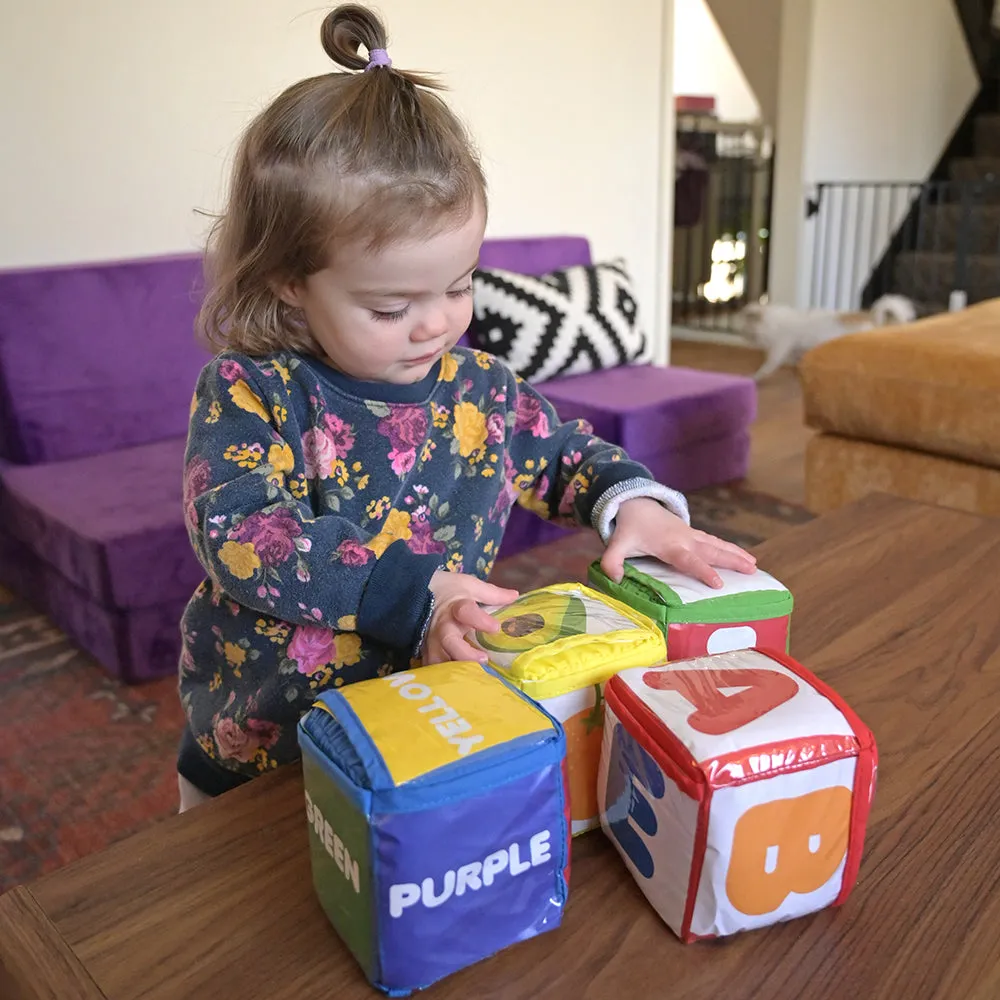 Stacking Blocks with Photo Pockets | 4-Piece Soft Foam Learning Set