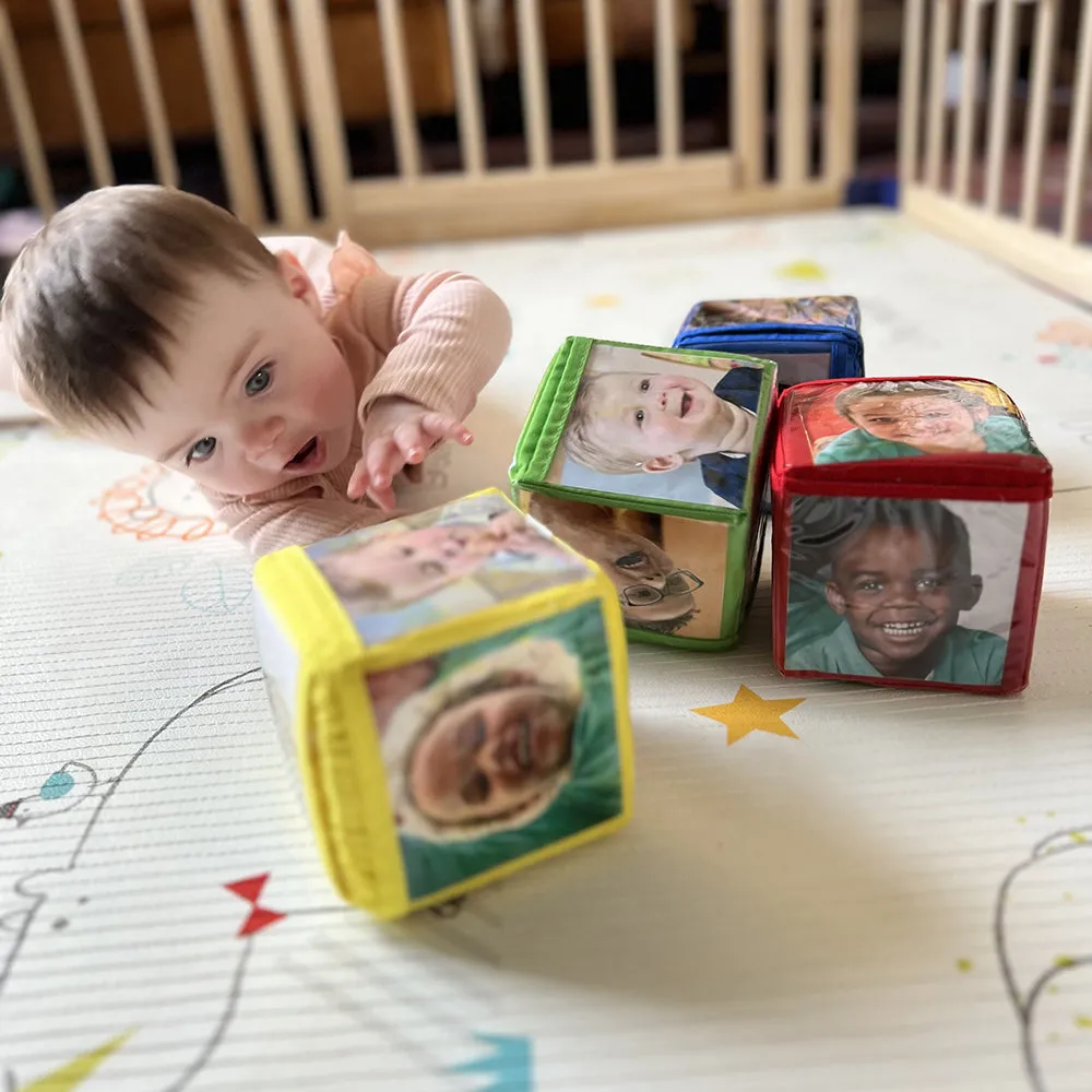 Stacking Blocks with Photo Pockets | 4-Piece Soft Foam Learning Set