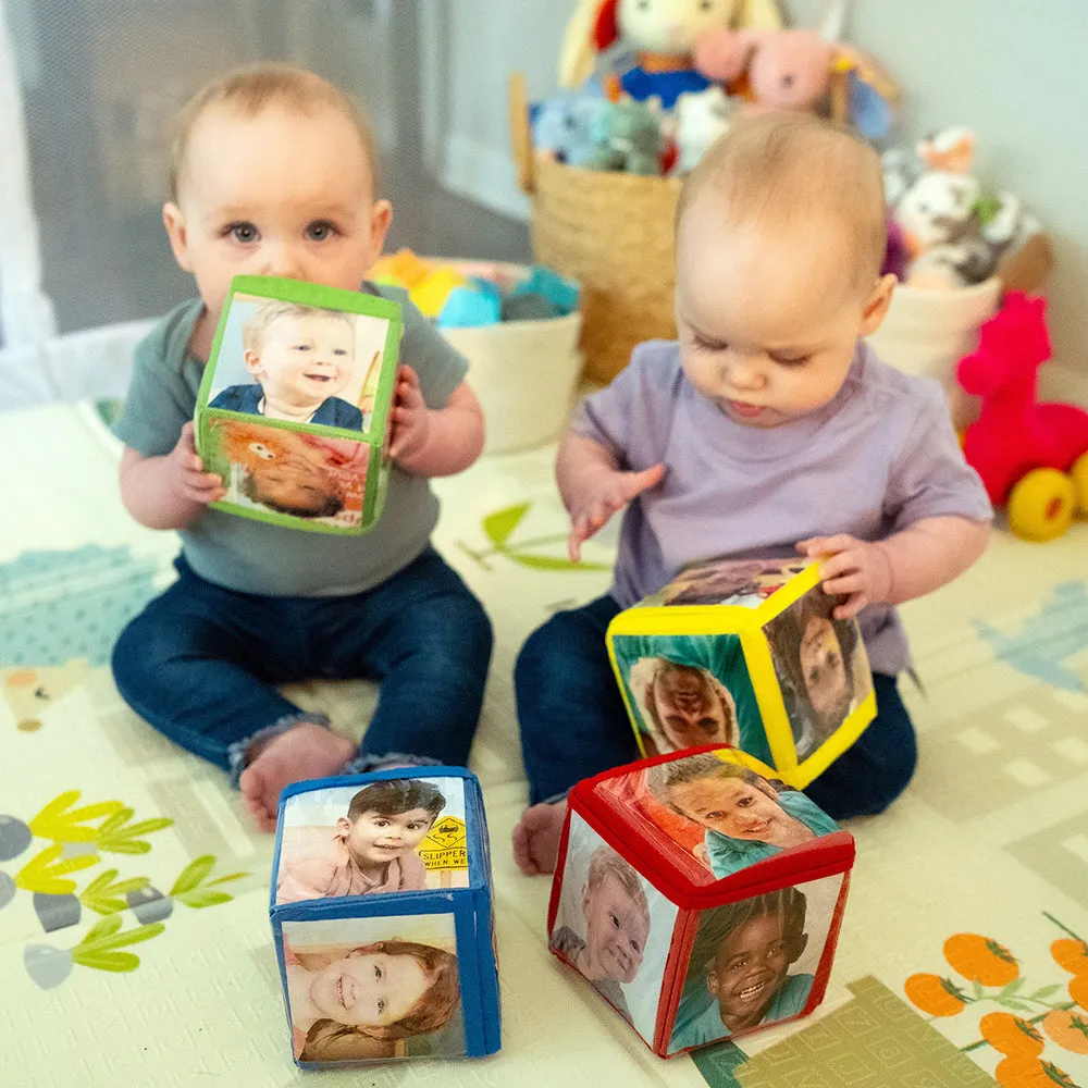 Stacking Blocks with Photo Pockets | 4-Piece Soft Foam Learning Set