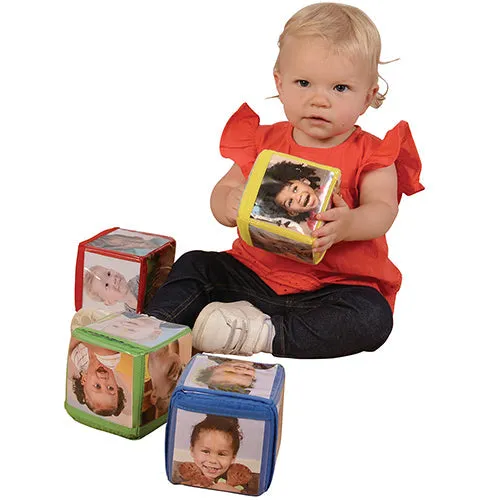 Stacking Blocks with Photo Pockets | 4-Piece Soft Foam Learning Set