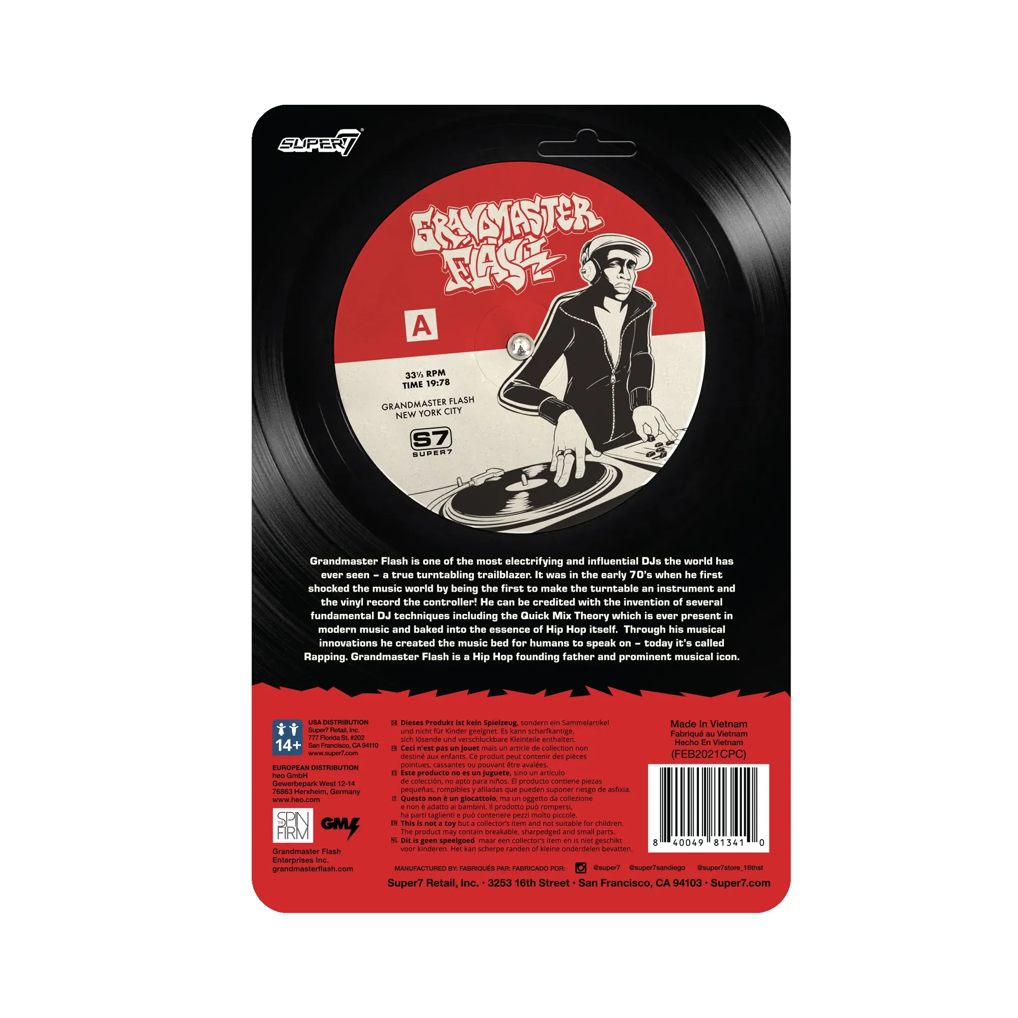 Super7 Grandmaster Flash ReAction Grandmaster Flash
