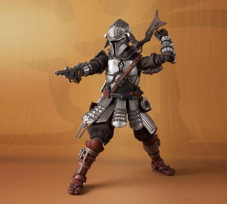 Tamashii Nations Movie Realization Star Wars The Mandalorian (Beskar Armor) & Grogu Mei Sho Ronin Mandalorian Action Figure