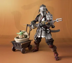 Tamashii Nations Movie Realization Star Wars The Mandalorian (Beskar Armor) & Grogu Mei Sho Ronin Mandalorian Action Figure
