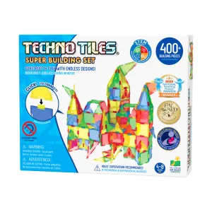 Techno Tiles Super Building Set - Primary Colors 400  Pieces