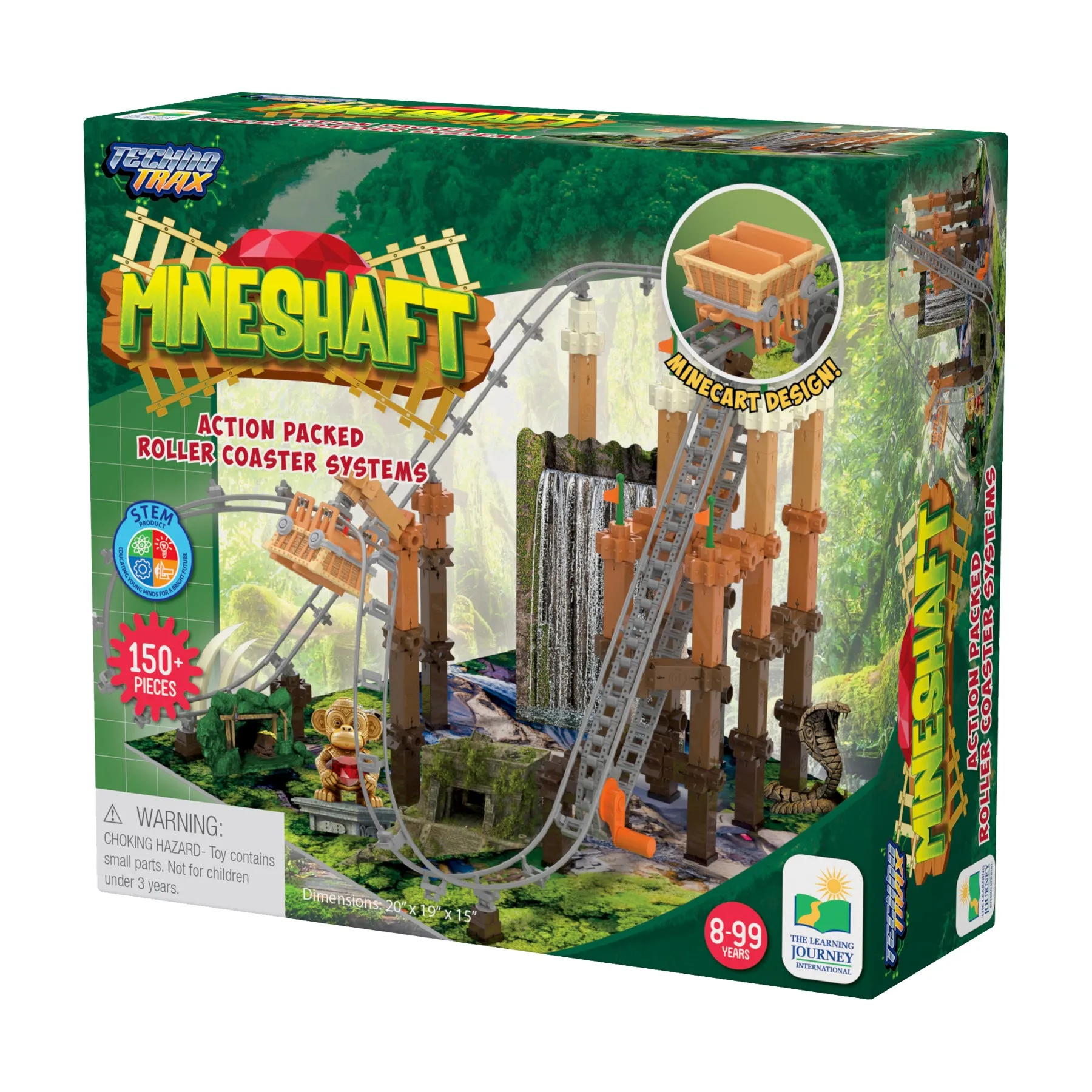 Techno Trax Mineshaft Roller Coaster Building Set - 150  Pieces