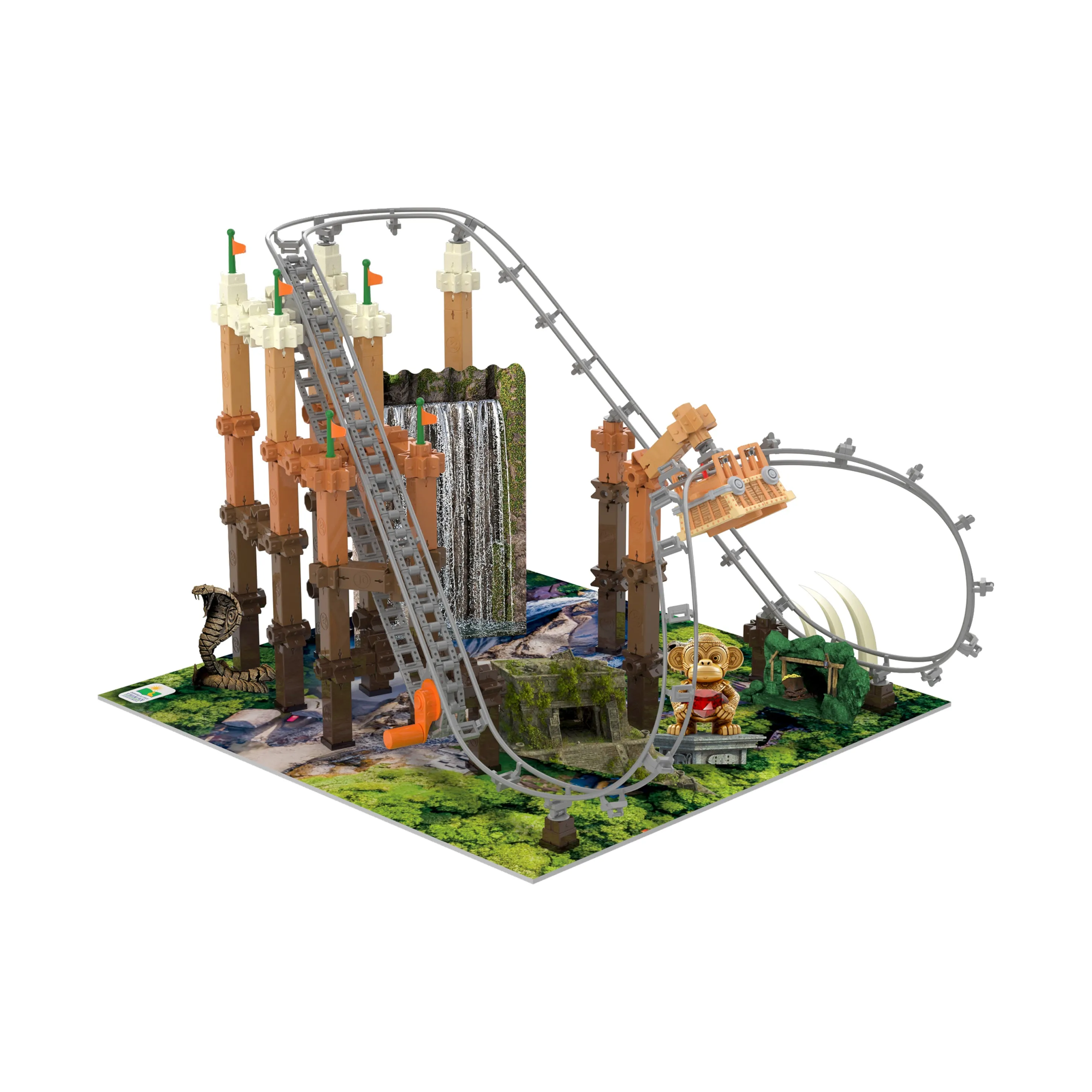 Techno Trax Mineshaft Roller Coaster Building Set - 150  Pieces