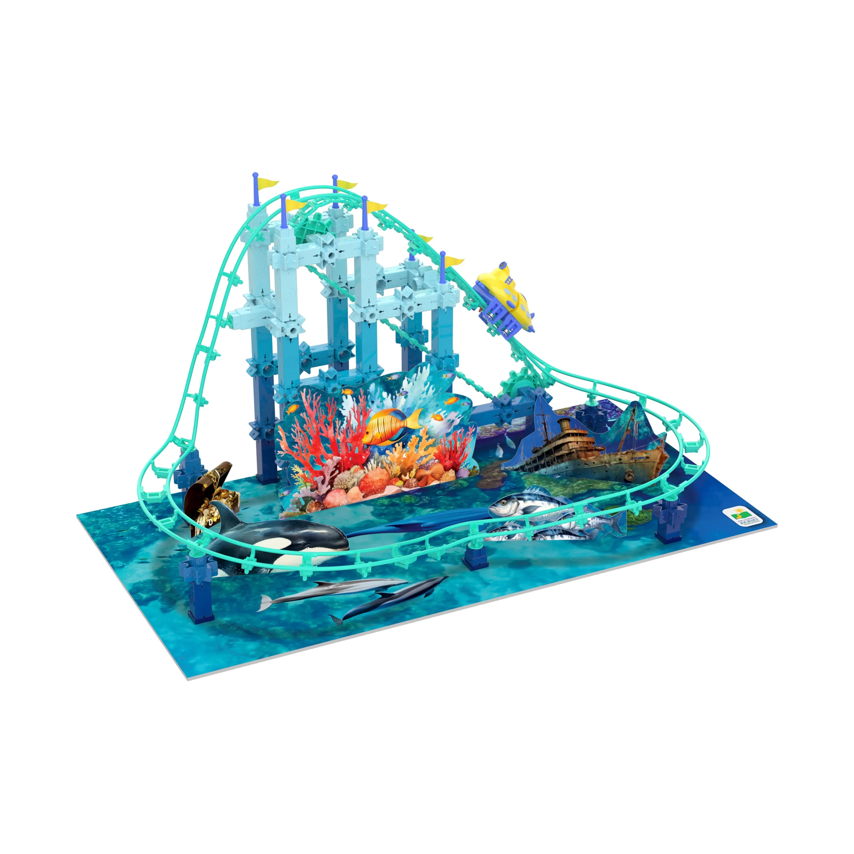 Techno Trax Sea Trek Roller Coaster Building Kit - 150  Pieces