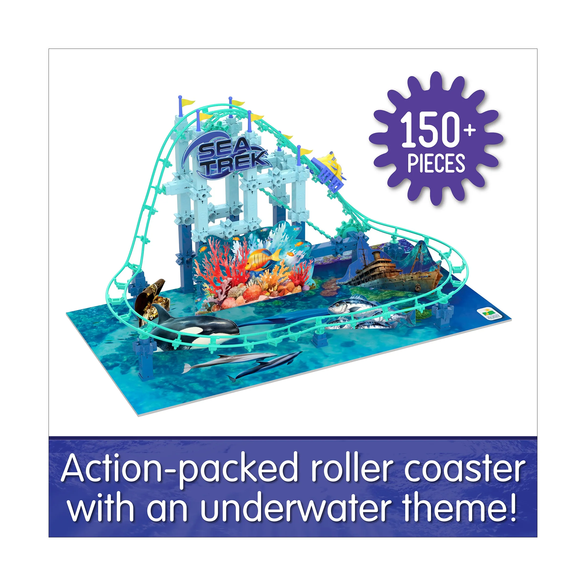Techno Trax Sea Trek Roller Coaster Building Kit - 150  Pieces