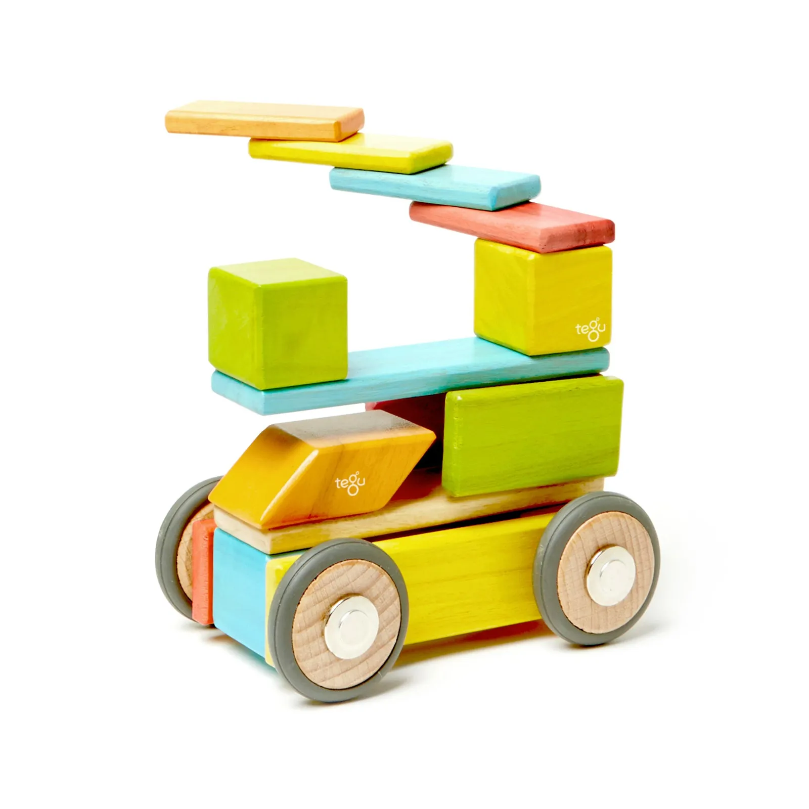 Tegu Classroom Magnetic Wooden Block Set, 130-Piece Educational Kit