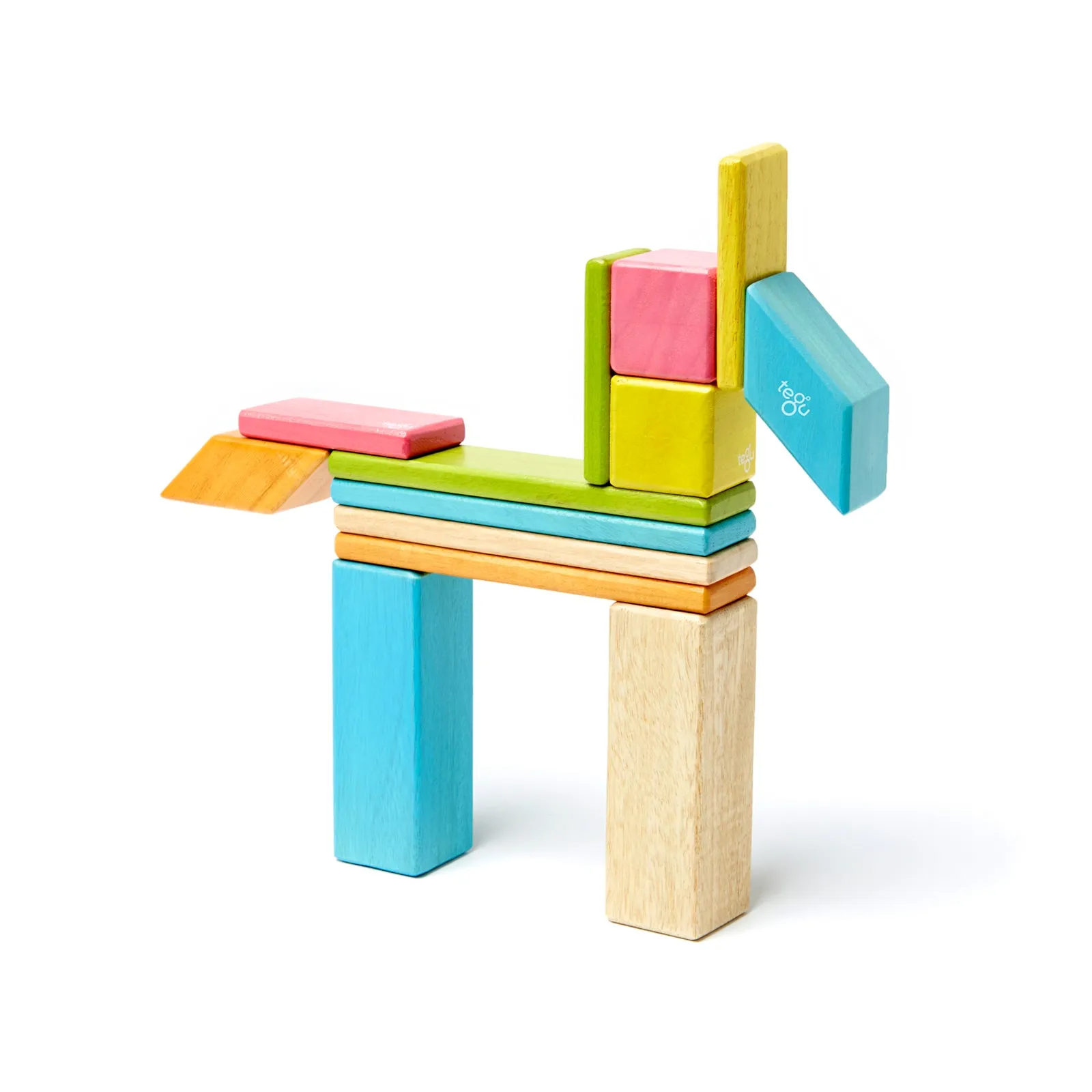 Tegu Classroom Magnetic Wooden Block Set, 130-Piece Educational Kit