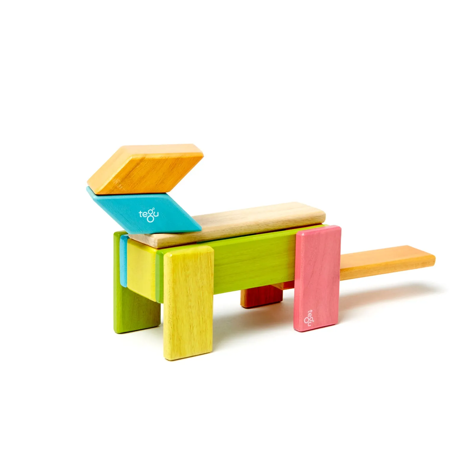 Tegu Classroom Magnetic Wooden Block Set, 130-Piece Educational Kit