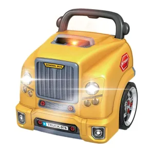 The Bubble Factory Yellow School Bus Motor Car Engine Workshop