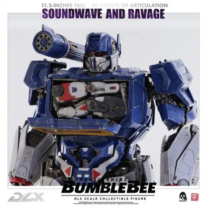 ThreeZero Transformers Bumblebee Movie Soundwave and Ravage DLX Scale Figure