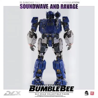 ThreeZero Transformers Bumblebee Movie Soundwave and Ravage DLX Scale Figure