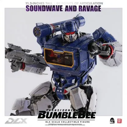 ThreeZero Transformers Bumblebee Movie Soundwave and Ravage DLX Scale Figure