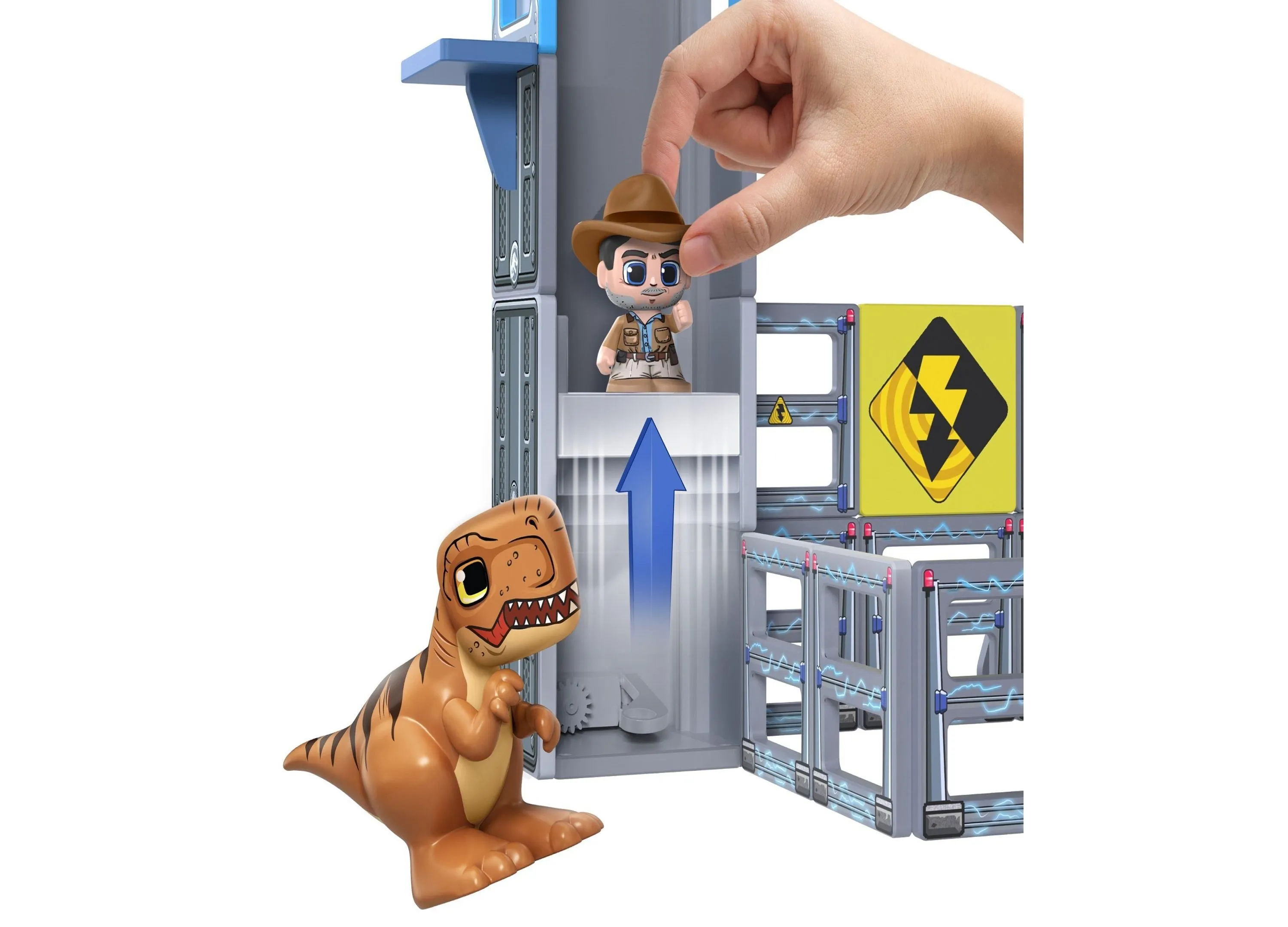 Tile Town Jurassic World Dino Escape Magnetic Tiles Playset, 69 Piece