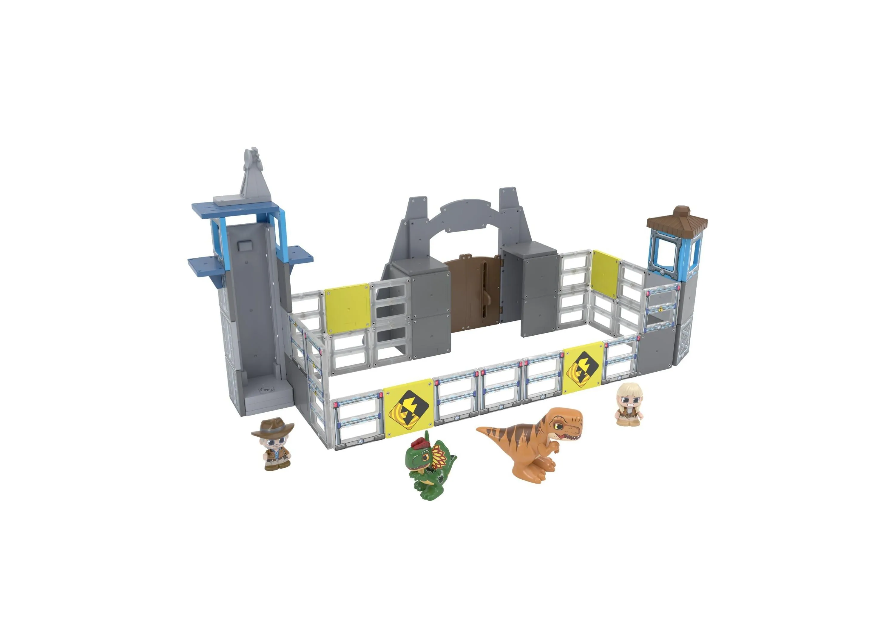 Tile Town Jurassic World Dino Escape Magnetic Tiles Playset, 69 Piece