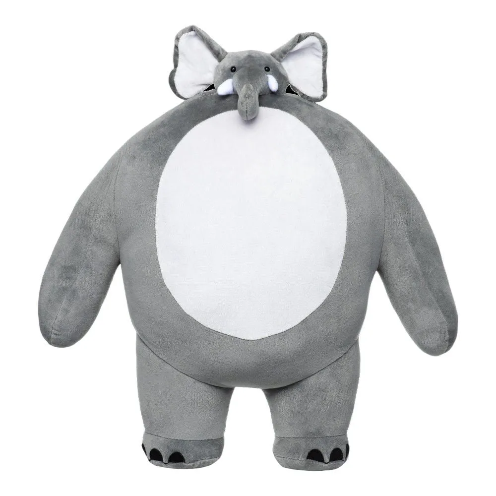 Tiny Headed Kingdom Dorrit Plush Elephant 15 inch - Soft Grey