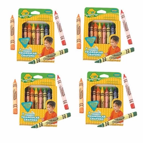 Toddler Triangle Crayons - Set of Four Boxes