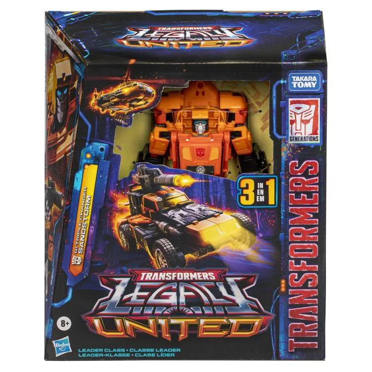 Transformers Generations Legacy United Leader Class G1 Triple Changer Sandstorm Action Figure