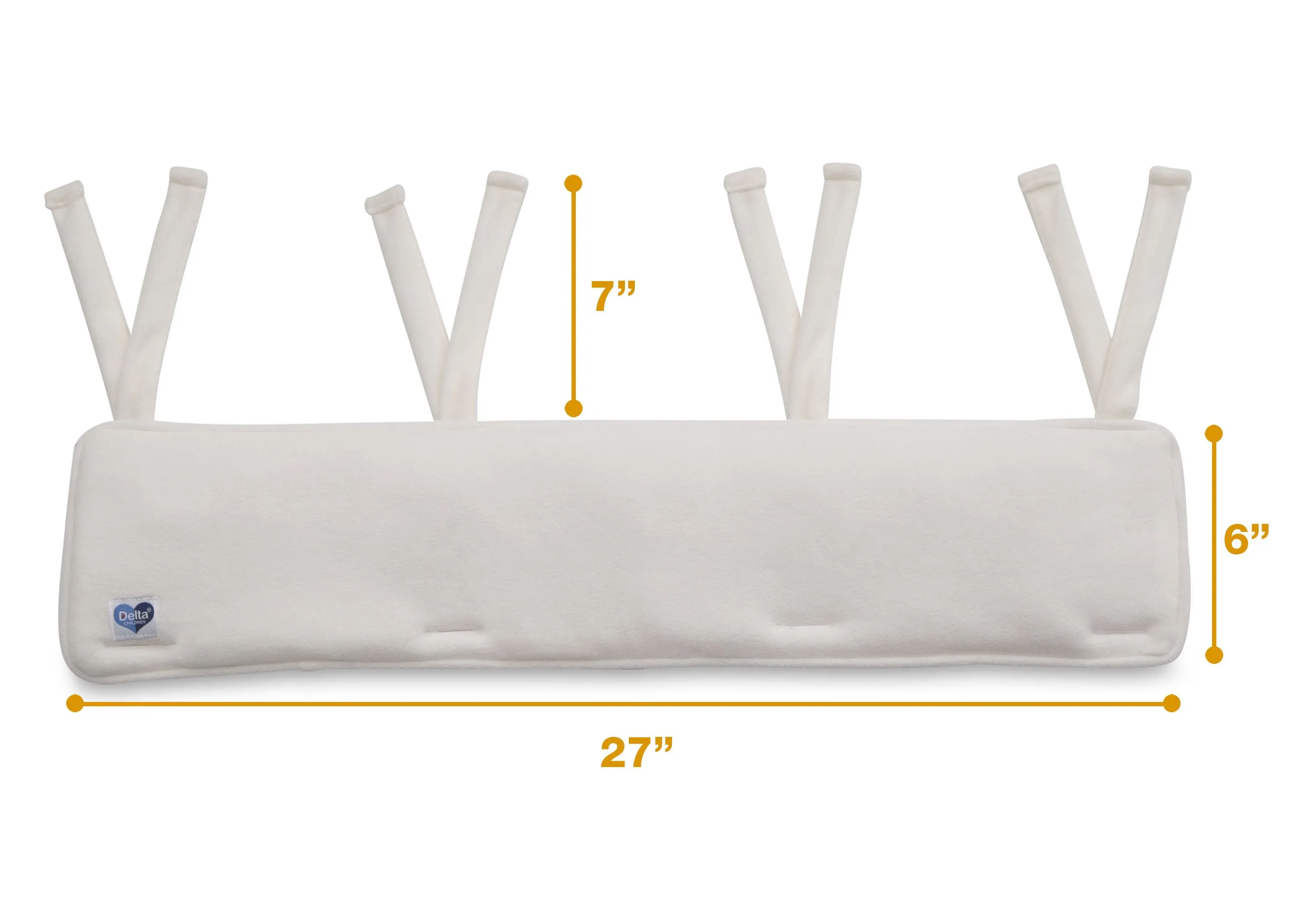Waterproof Fleece Crib Rail Covers/Protectors for Short Side Rails, 2 Pack