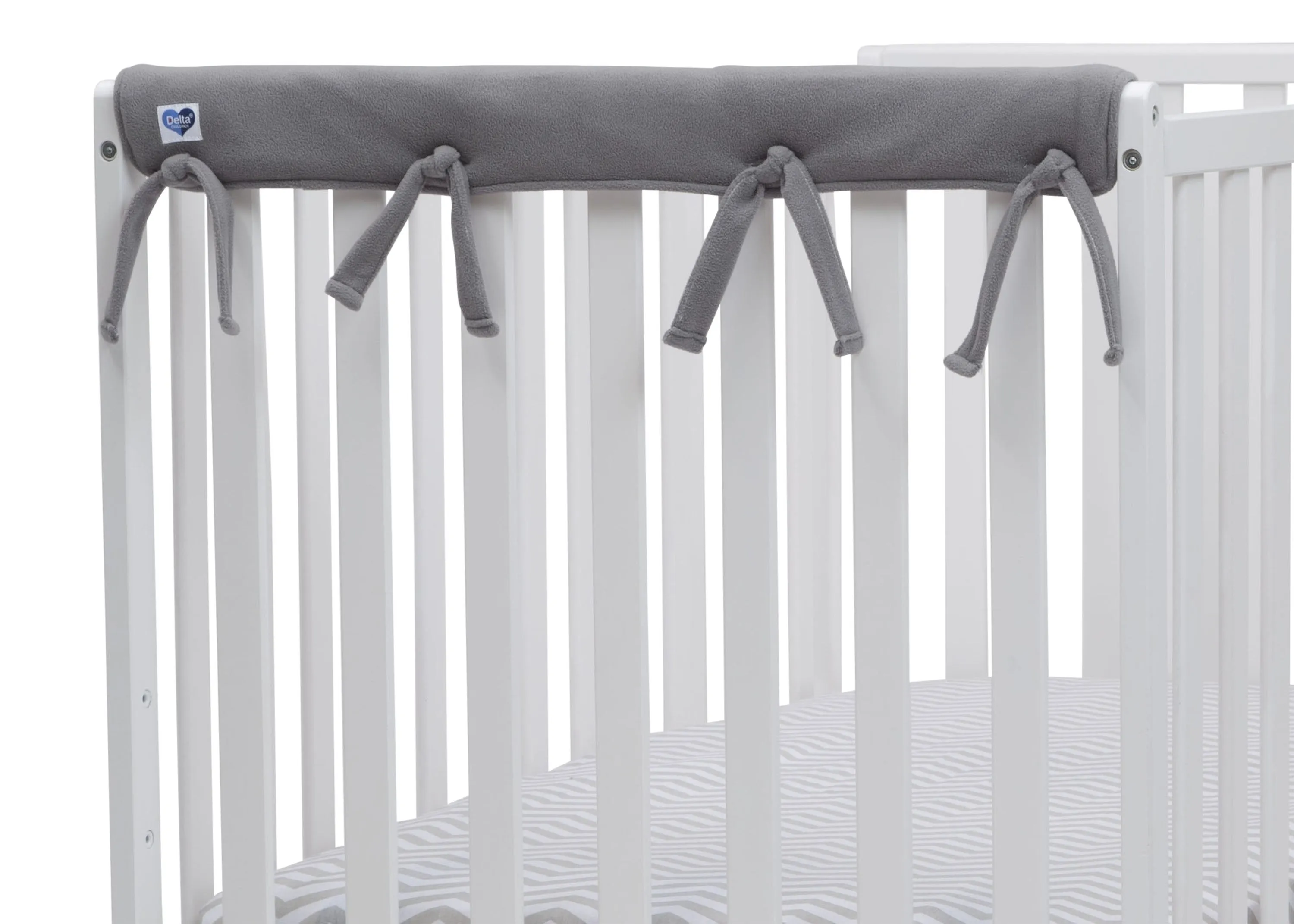 Waterproof Fleece Crib Rail Covers/Protectors for Short Side Rails, 2 Pack