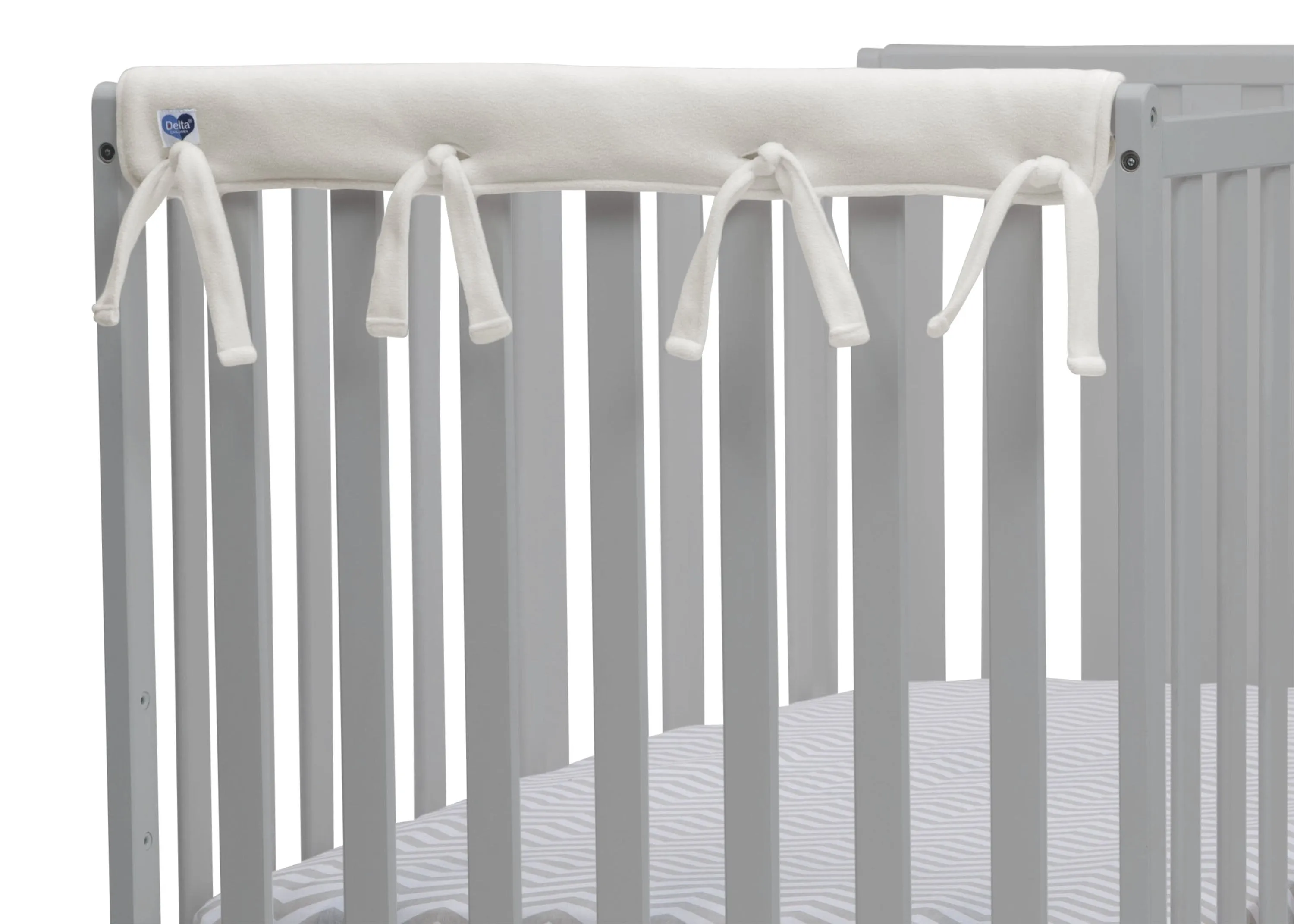 Waterproof Fleece Crib Rail Covers/Protectors for Short Side Rails, 2 Pack