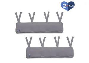 Waterproof Fleece Crib Rail Covers/Protectors for Short Side Rails, 2 Pack